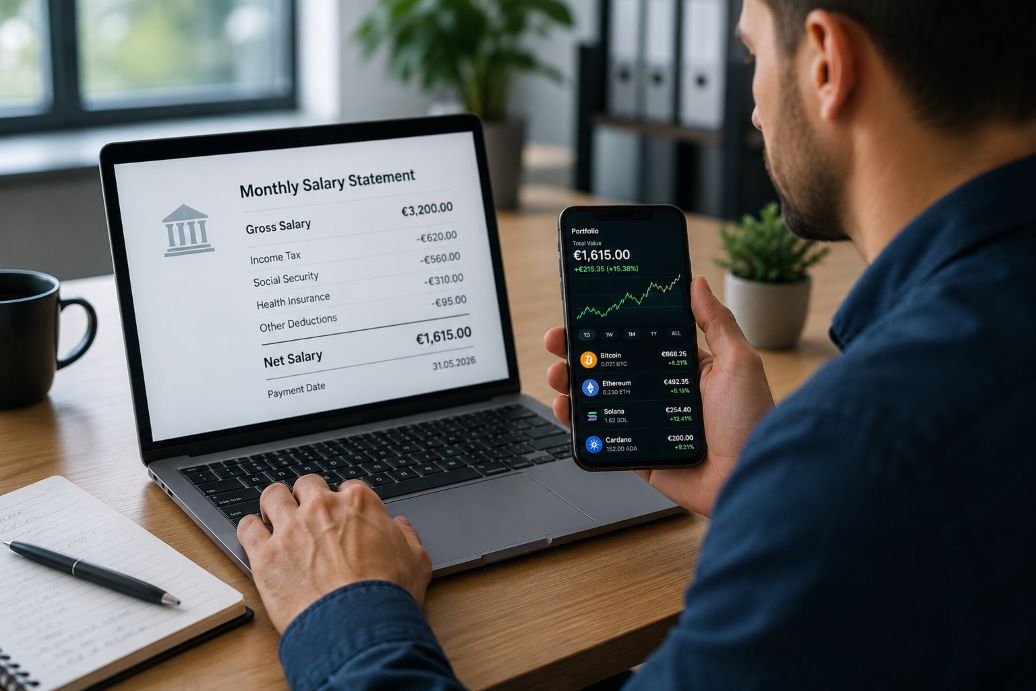 reviewing monthly salary statement